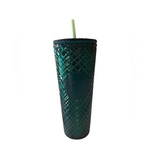 2021 Starbucks Green Jeweled Winter Holiday Tumbler Cold Cup Venti 24oz
